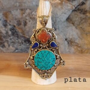 Colgante grande de plata